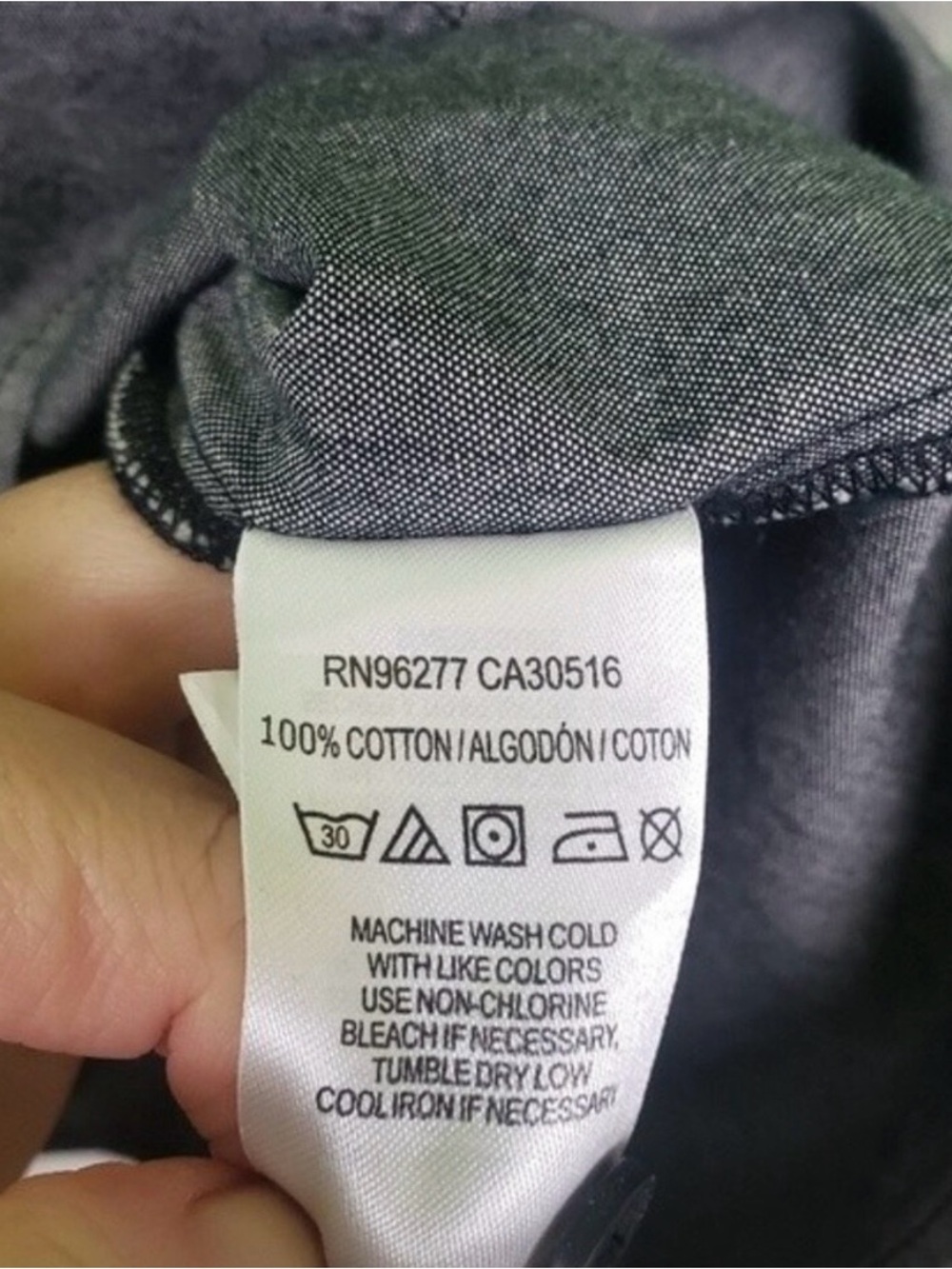 Men’s Van’s Off The Wall Large Button Up Shirt Blue Gray Logo Pocket Cotton NWT - Picture 11 of 11